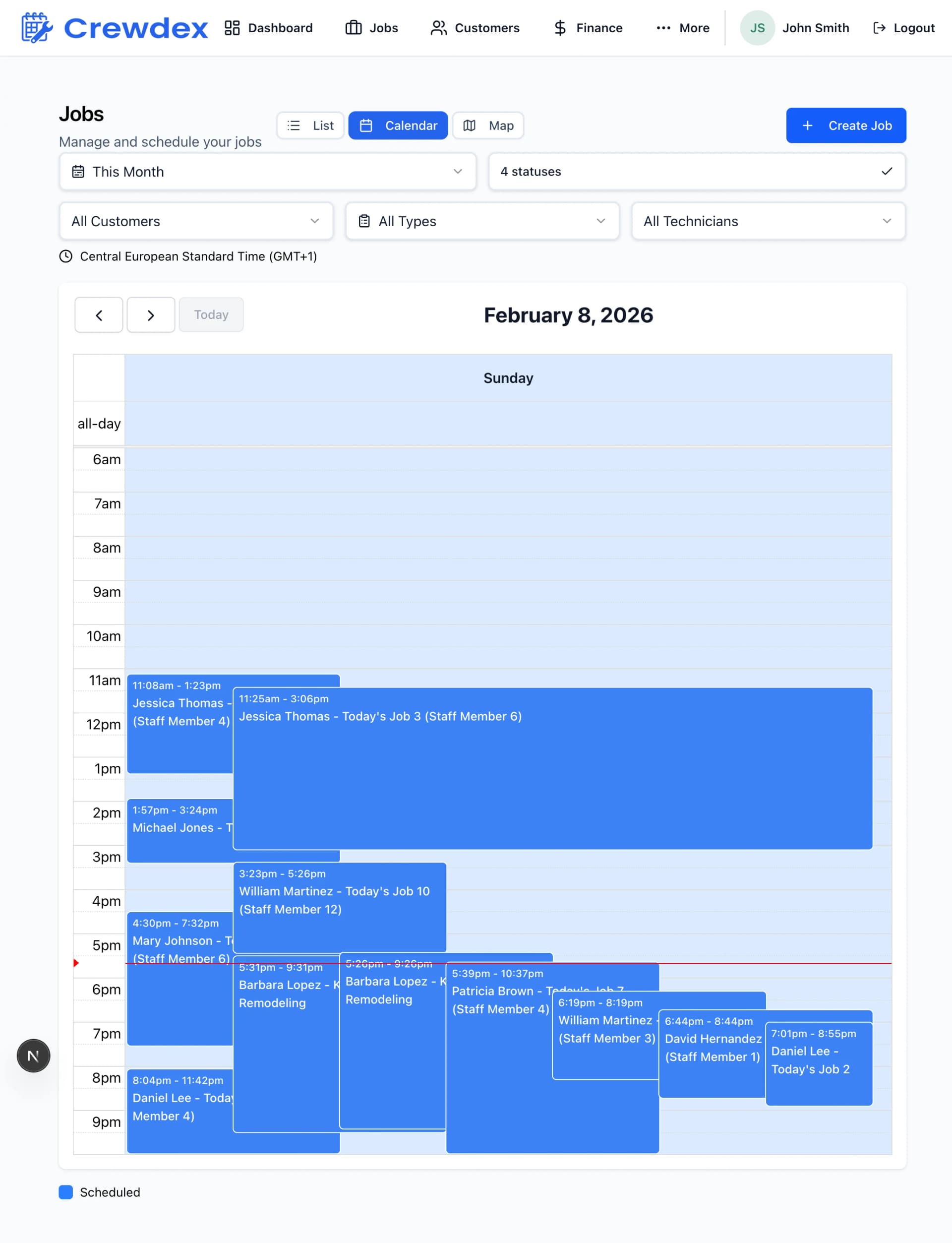 Job Scheduling - Crewdex CRM