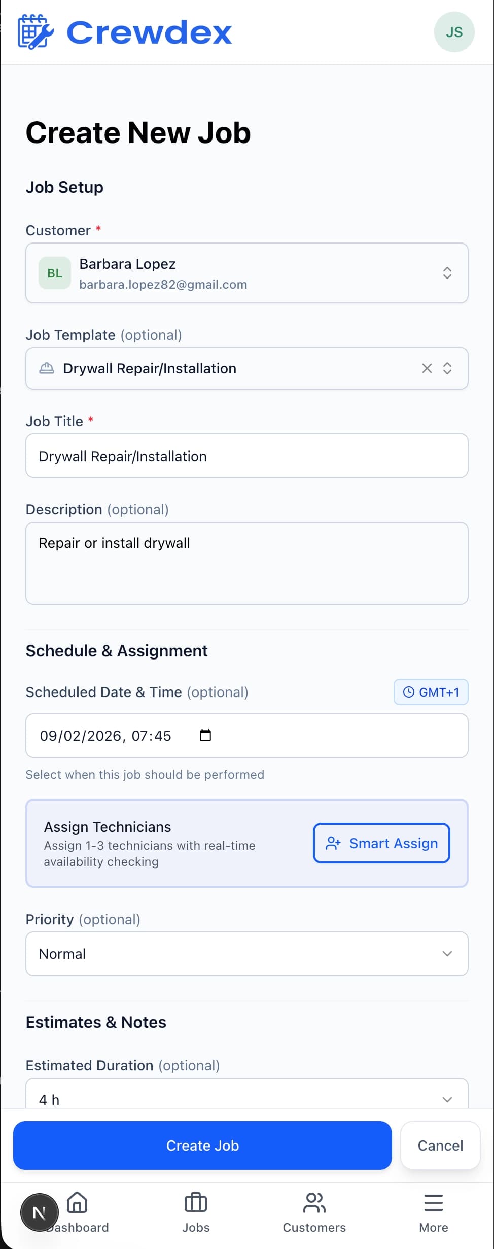 Mobile-First Design - Crewdex CRM